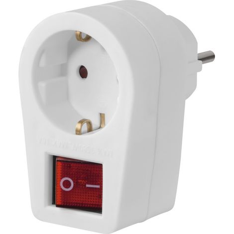 HAMA 2-POLIGER SCHALTER  WEIß (STECKDOSENADAPTER)