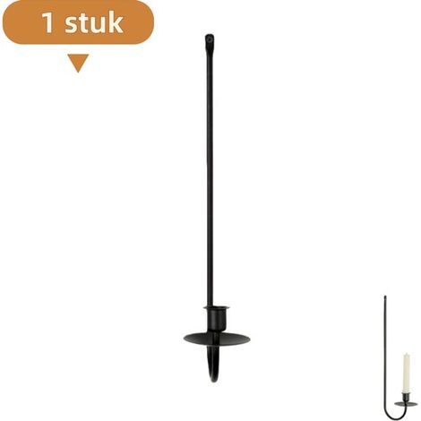 pièce - Applique murale en fer forgé - Minimaliste moderne - Décoration de mariage - Chandelier en forme de L créatif - Zwart (1/5)