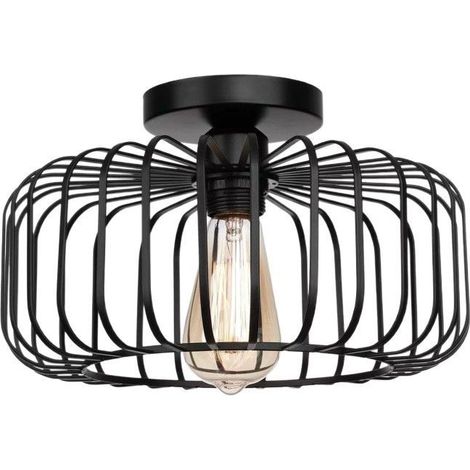 Plafonnier moderne pour salon - En métal - Cage à oiseaux en fer forgé (1/5)