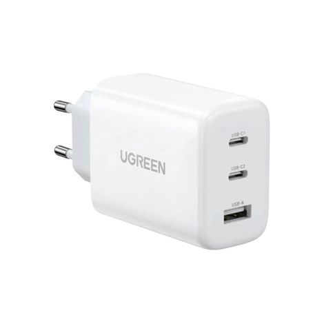 UGREEN 65W Fast Wall Charger, USB-A & 2 x USB-C White