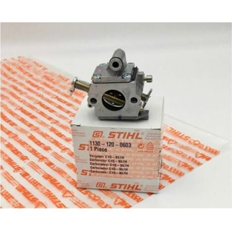 Set carburatoare STIHL C1Q-S57H compatibil MS170, MS170C, MS180, MS180C - kit de reparație pentru motoferăstrău, piesă de schimb originală, durabilă. (1/5)