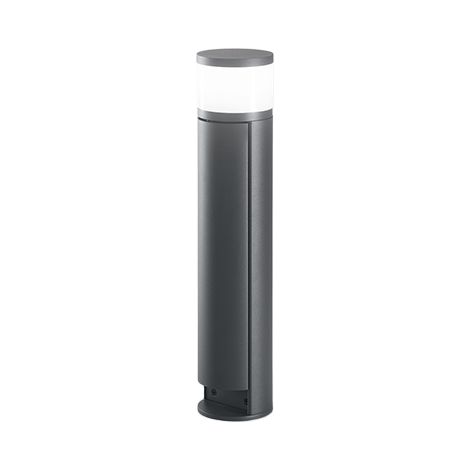 Poteau D'Extérieur En Aluminium Graphite Avec Double Prise Schuko Intégrée, Diamètre 10,5 Cm Et Hauteur 48 Cm, Protection Ip44 De Marque Perenz (1/4)
