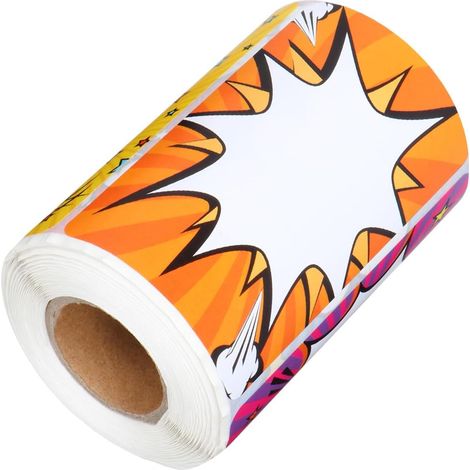 1 Rolle 250 Bunte Namensetiketten aus Papier Farbenfrohe