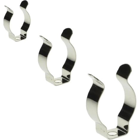 Clip ressort porte-outils, 10 pièces, 28mm, inox, pour balai (1/5)