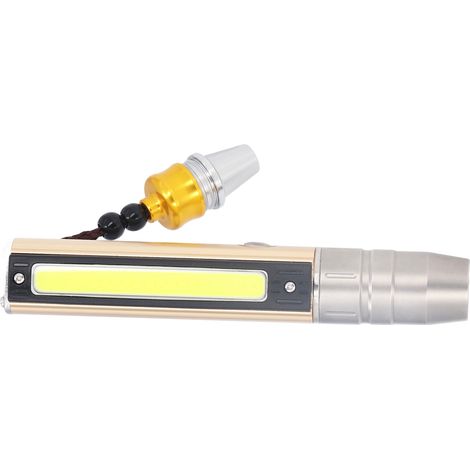 Lampe d'Appréciation pour Bijoux Gemmes Jade, 3 LED + 1 COB, Batterie 2600mAh en Alliage d'Aluminium, Recharge USB (1/5)