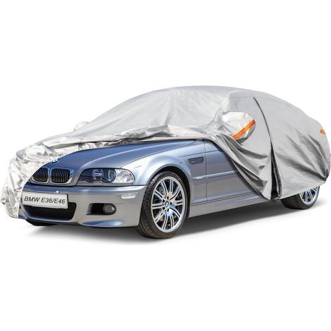 Bâche Voiture Étanche Respirante Compatible avec 3 Serie E36/E46/E90 (1990-2025), 6 Couches Housse de Protection Voiture Extérieur, Contre Pluie Soleil Poussière avec Zip et Doublure en Coton. (1/5)