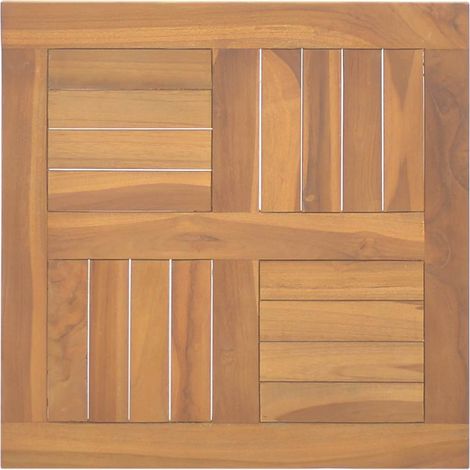 Maison Exclusive - Dessus de table carré 50x50x2,5 cm Bois de teck massif (1/5)