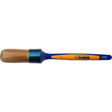 WURKO brocha prensada n8 mango plastico 28 mm s/908 , Brocha redonda prensada S908 Nº8Diámetro 28mmUso bricolajeMango de plástico.