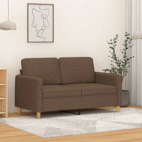 Canapé à 2 places Marron 120 cm Tissu (1/5)