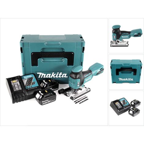 Makita DJV 181 RGJ Seghetto alternativo a batteria 18 V Brushless + 2x batteria 6,0 Ah + caricabatterie + Makpac