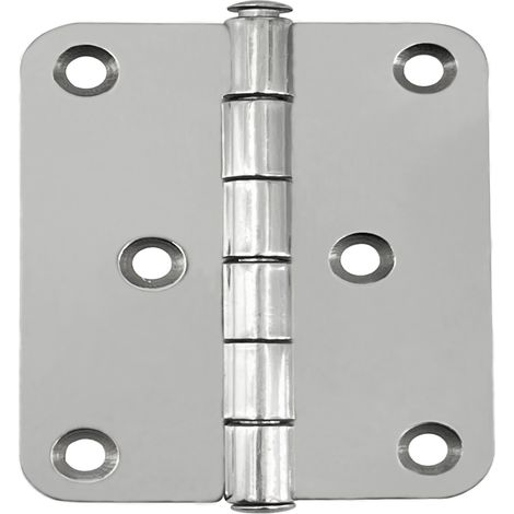 304 Stainless Steel Hinge, 60481.5mm Stamped Style, Hardware Accessories for Marine, Yacht, and RV Use - 60481.5mm - (1/4)