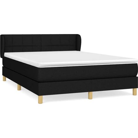 Maison Exclusive - Boxspringbett mit Matratze Schwarz 140x190 cm (1/5)