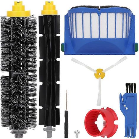 Pièces de rechange pour aspirateur iRobot Roomba séries 600, 500, 595, 585, 564, 690, 692 et 694 : outil de nettoyage des brosses et des filtres. (1/5)
