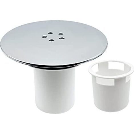 Shower Drain, 90mm/115mm Shower Drain, Shower Siphon Cover Replacement, Universal Shower Drain Cover, Chrome Shower Inlet Cover, Fast Flow (1/4)