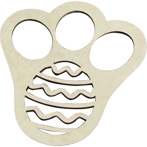 Pochoir empreinte de patte de lapin de Pâques pour sol - Modèle d'empreinte de patte de lapin (1/5)