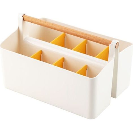 Organiseur de Bureau Multi-Fonctionnel Transporter Divisé Bureau Fourre-Tout en Plastique Porte-Stylo Crayon Organisateur Stationnaire (1/2)