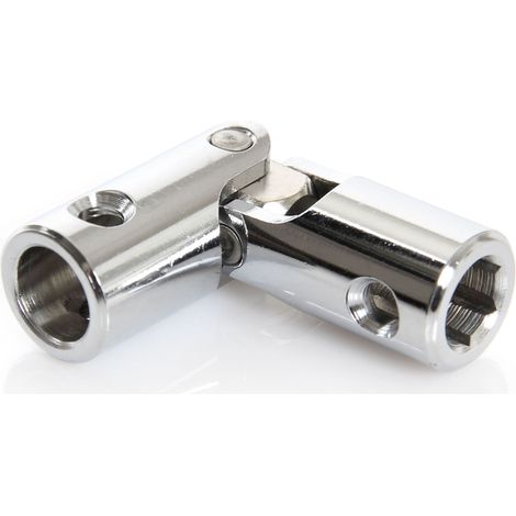 Cardan pour volet roulant - sortie hexagonale 10mm & Ronde 12 mm chromé