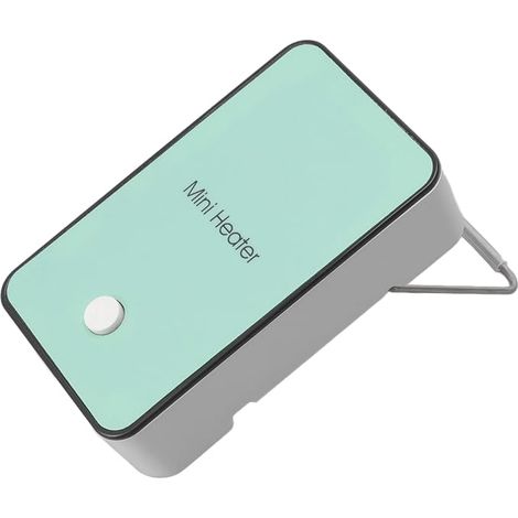 Mini chauffage d'appoint, chauffage de bureau avec support rotatif, cyan, silencieux, chauffage rapide, chauffe-air électrique pour la maison, la chambre, le bureau (prise US 110V) (1/4)