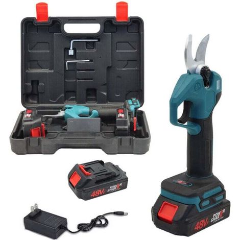 Sécateur Électrique Sans fil, Brushless 21V Secateur Electrique, Sécateur électrique avec Écran avec 2 Batteries pour la taille, le jardinage, les arbres fruitiers et le vignoble