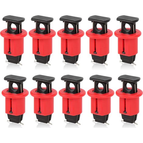 Miniature Circuit Breaker Lockout,10 Pieces Miniature Circuit Breaker Locks,Miniature Circuit Breaker Lock,Miniature Padlock Circuit Breaker For Electrical Insulation,Fuses (1/5)