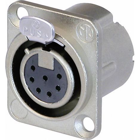 XLR embase femelle, contacts droits Neutrik NC7FD-LX Nombre de pôles: 7 argent 1 pc(s) X39989 (1/2)