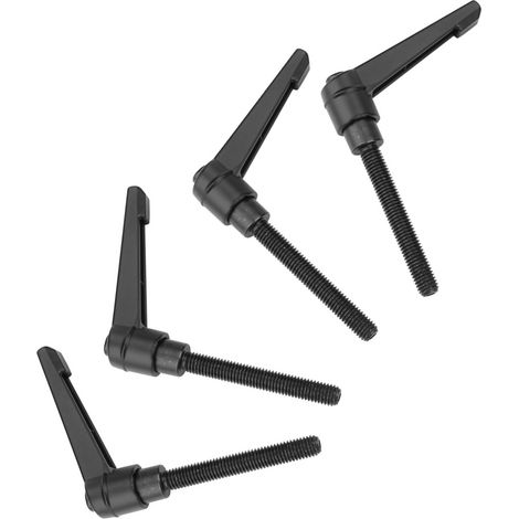 4 Poignées de Fixation Métalliques Réglables pour Machine, Filetage Mâle M6, 25mm, Lot de 4 (1/5)