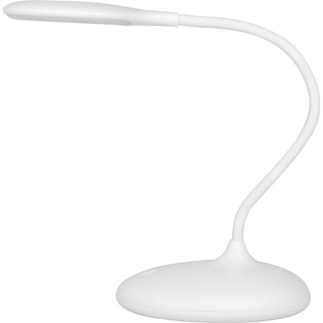 Lámpara de escritorio con forma de serpiente LED en forma de anillo, color blanco