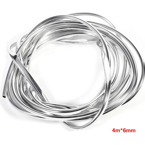 Garniture de porte intérieure auto 4M, moulure flexible décorative, bande de style voiture, liseré de calandre, trim universel, noir, résistant (1/5)