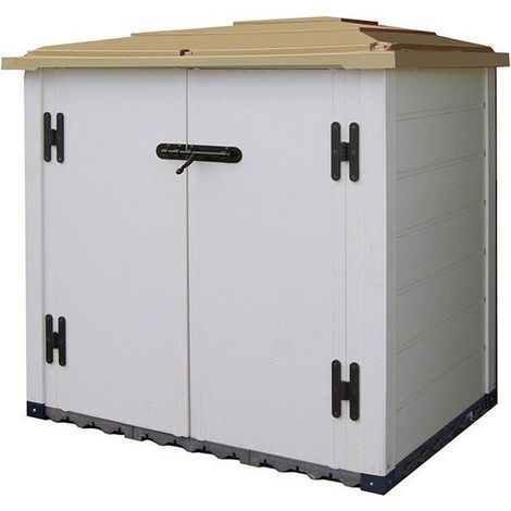 Habrita – Coffre de jardin en PVC 1100L – Résistant à la moisissure et aux insectes – Toit ABS anti-UV basculant – BOXEVO100 (1/5)