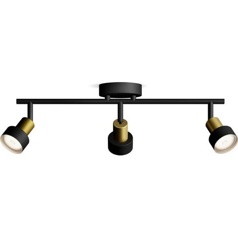 Philips Conduit 8720169299917 Faretto da soffitto GU10 Nero, Oro