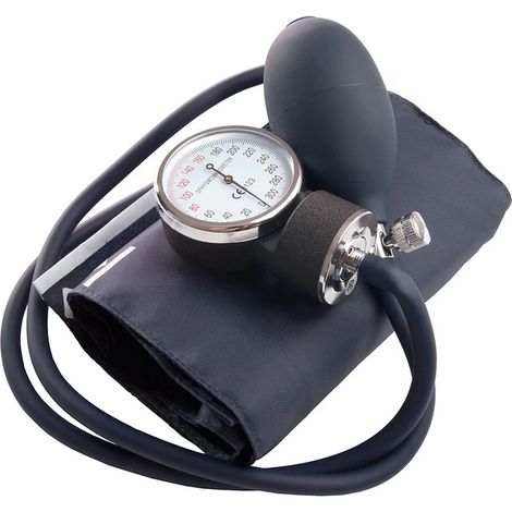 Tensiomètre anéroïde à deux mains, brassard manuel, appareil médical de mesure de pression artérielle, tensiomètre mécanique pour professionnels et usage domestique, cadran précis, étui inclus. (1/5)