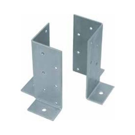 Coppia supporto a pavimento trave legno porta pilastro d'angolo mm 70x70xh 180 (1/2)