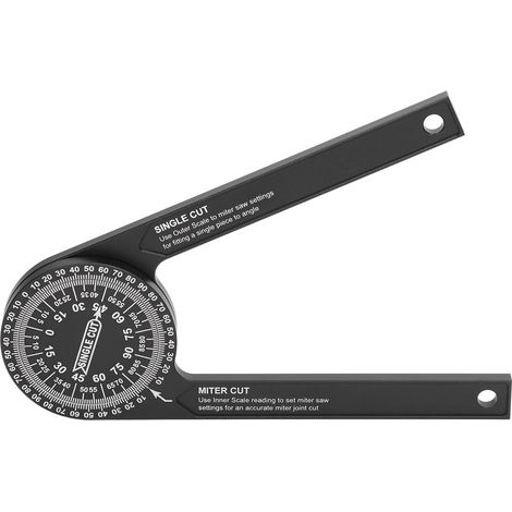 Jauge d'angle pour scie à onglet en alliage d'aluminium rapporteur bois métaux gravure laser 184mm (1/5)