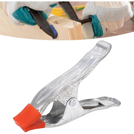 Serre-joint robuste de type A de 6 pouces pour le travail du bois, idéal pour fixer les tuyaux d'eau, les planches de bois et la pierre, avec clips à ressort. (1/5)