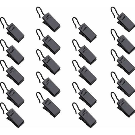 50 pinzas pequeñas para cortina, pinzas metálicas para cortina de ducha con gancho para baño, para fotos, manualidades y actividades al aire libre. (1/3)