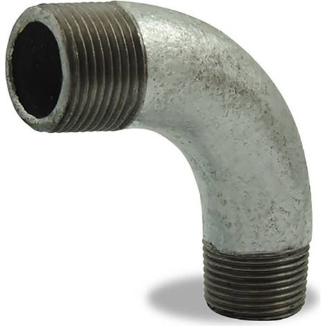 Courbe à grand rayon à 90° male male , galvanisée, en fonte malléable 3/4'' (1/2)