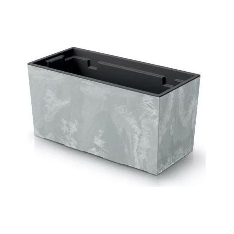 Jardinière rectangulaire Urbi Case - Effet béton - Longueur 39,5cm (1/2)