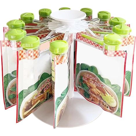 Porte-Sacs à Épices Support à Condiments Tournant avec Pince (1/5)