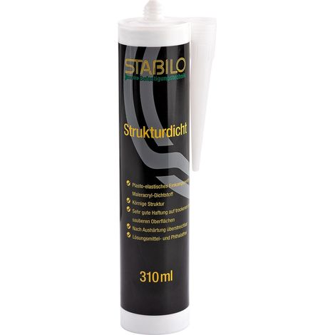 Stabilo Struktur-Dicht Weiß 310 ml Dichtstoff Silikon Acryl Abdichtung robust langlebig (1/4)