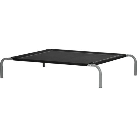 Komfortables XL-Campingbett für Hunde und Katzen, 110 x 75 x 20 cm, schwarzes, mikroperforiertes Textilene