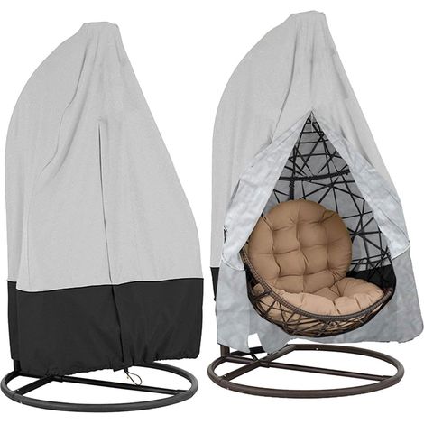 Housse Pour Fauteuil Œuf Suspendu - Polyester 190T Enduit PU - Imperméable UV Résistant Vent - Extérieur Jardin Terrasse - 190 x 115 cm - 1 Pièce (1/5)