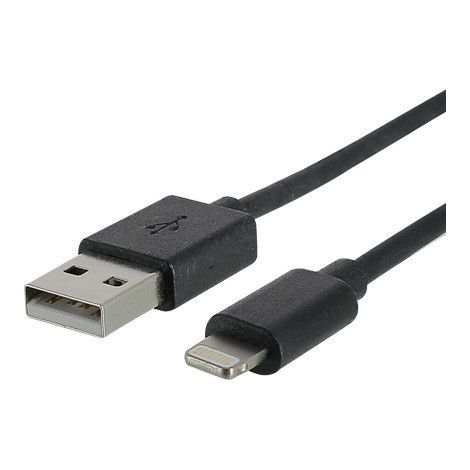 Cordon Lightning USB MFi noir pour charge et synchronisation 1 mètre - FUJIONKYO - 423801