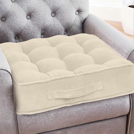 Coussin rehausseur pour fauteuil grand coussin rehausseur pour chaise de salle à manger 50 x 50 cm + coussin de sol épais de 10 cm (1/5)