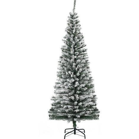 HOMCOM Albero di Natale Finto con 492 Rami e Base in Acciaio Ø60x180 cm (1/5)