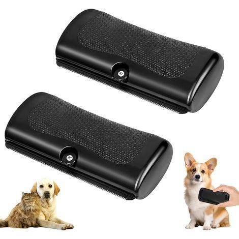 Brosse de toilettage pour animaux, peignes pour chiens, chats et autres animaux de compagnie, peigne anti-mue, outil de brossage, brosse pour chiens (2 pièces) (1/5)