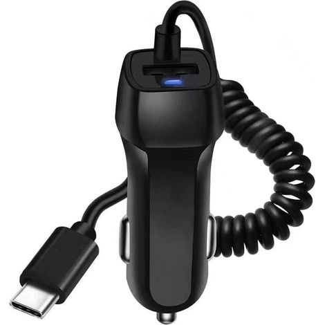 Für schnelles USB-Autoladegerät mit Typ-C-12-V-Zigarettenanzünder-Ladekabel für Samsung Galaxy S23 Ultra Plus S22 S21 S20 A53 A23 A13 A14, Pixel 7 Pro 6, Phone 13 12 11 XS, Huawei P20 P30 Zigarettenan