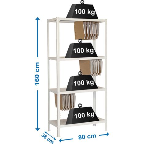 Simonrack FILECLICK MINI 4 360 Mensola bianca da ufficio