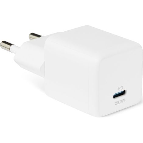 Chargeur Mural USB C Nano GaN à Chargement Rapide, 20W, 1 Port, PD 3.1, Pour Tablettes et Téléphones, Blanc (1/5)