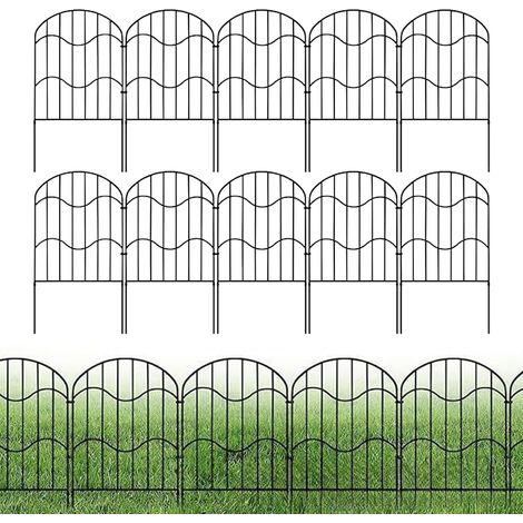 Zäune 10 Stück Robuster Metall Gartenzaun Rostbeständige