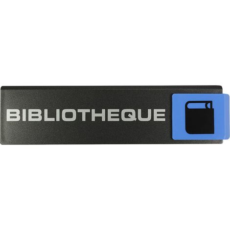 Plaque de porte Bibliothèque - Europe design 175x45mm - 4260921